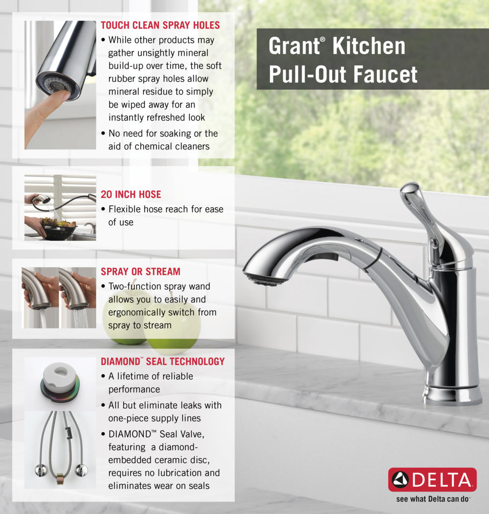 Hole Single Handle Pull Out Kitchen Faucet With Touch Hole Single Handle Pull Out Kitchen Faucet With Touch